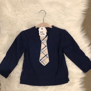 Navy Tie Shirt